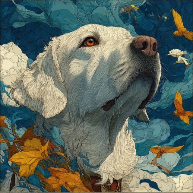超现实,白金,猎犬,奇幻,几何,肖像,艺术,创意,设计,视觉,独特,风格,现代,抽象,表现