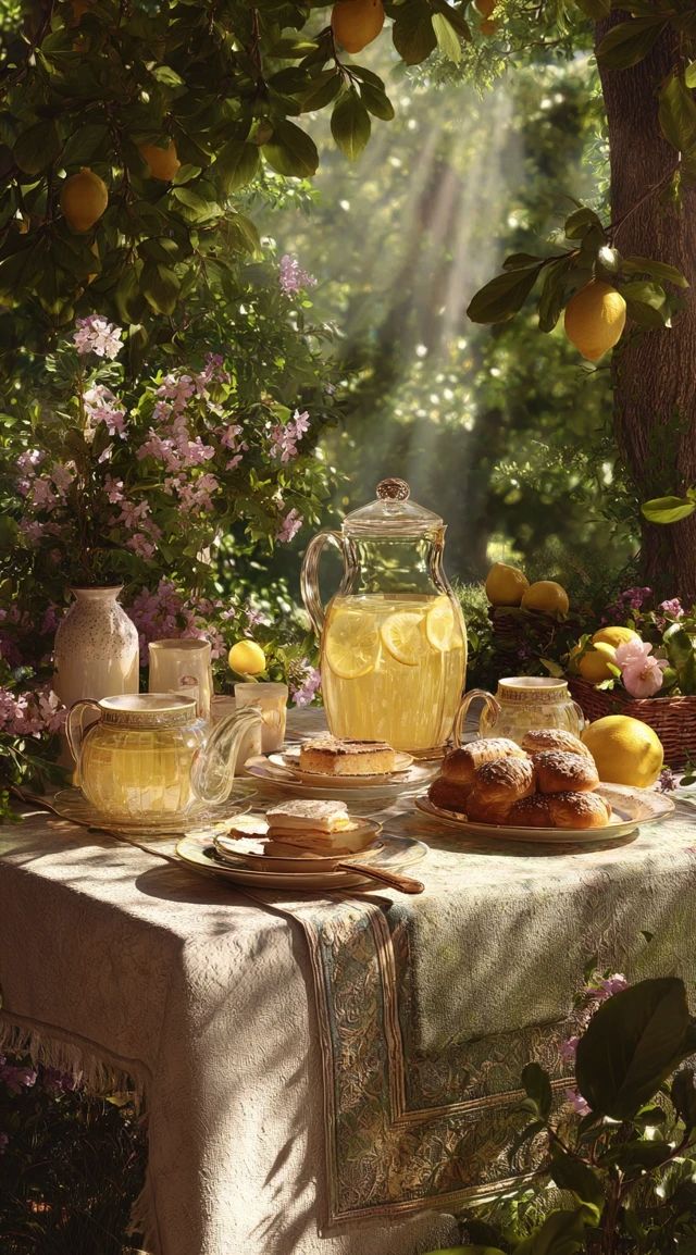 夏日,花园,下午,茶,治愈,美图,来袭