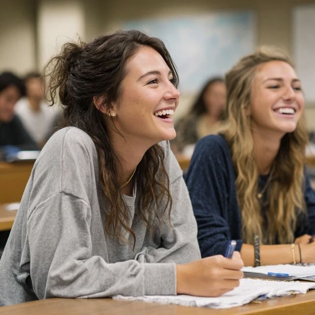 女大学生,笔记,分享,笑翻